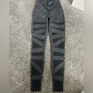 Lululemon Gray and Black Women's Mesh Leggings